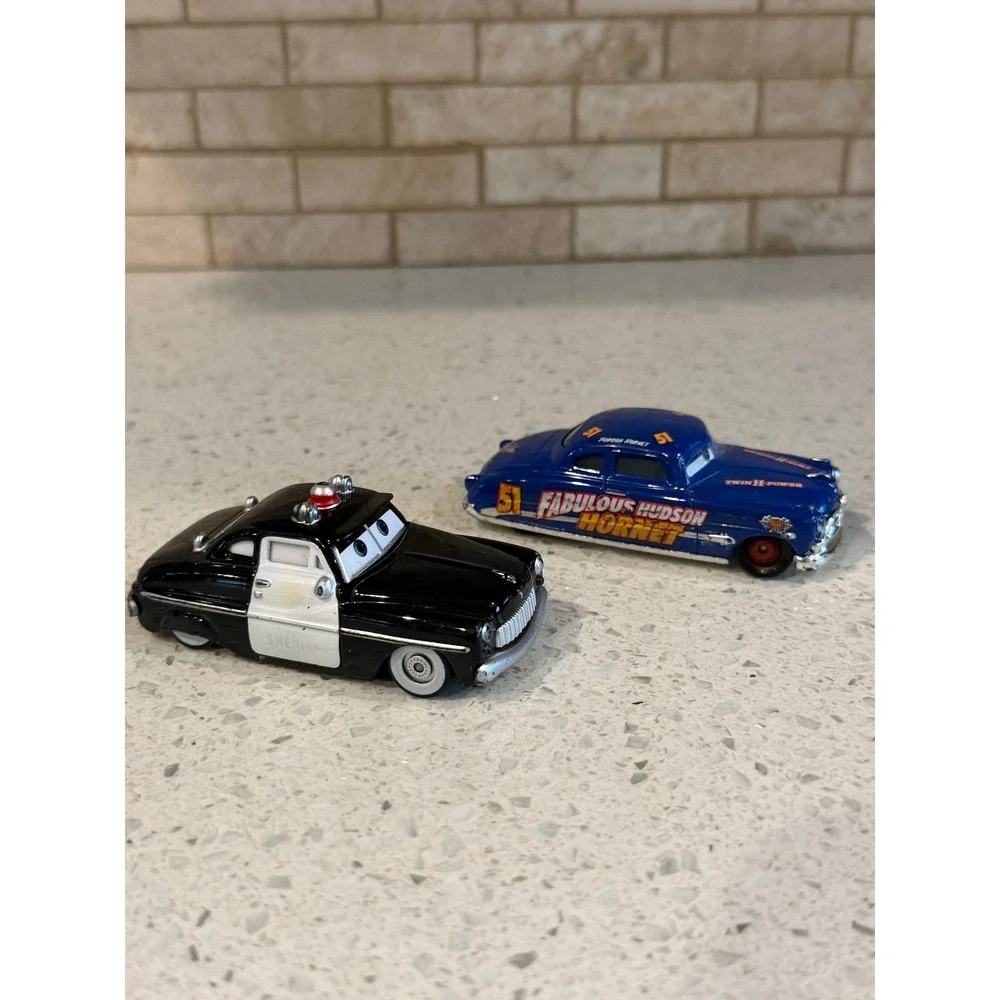 Disney Pixar Cars Mattel Doc Hudson Sheriff Diecast Car Lot 2pc